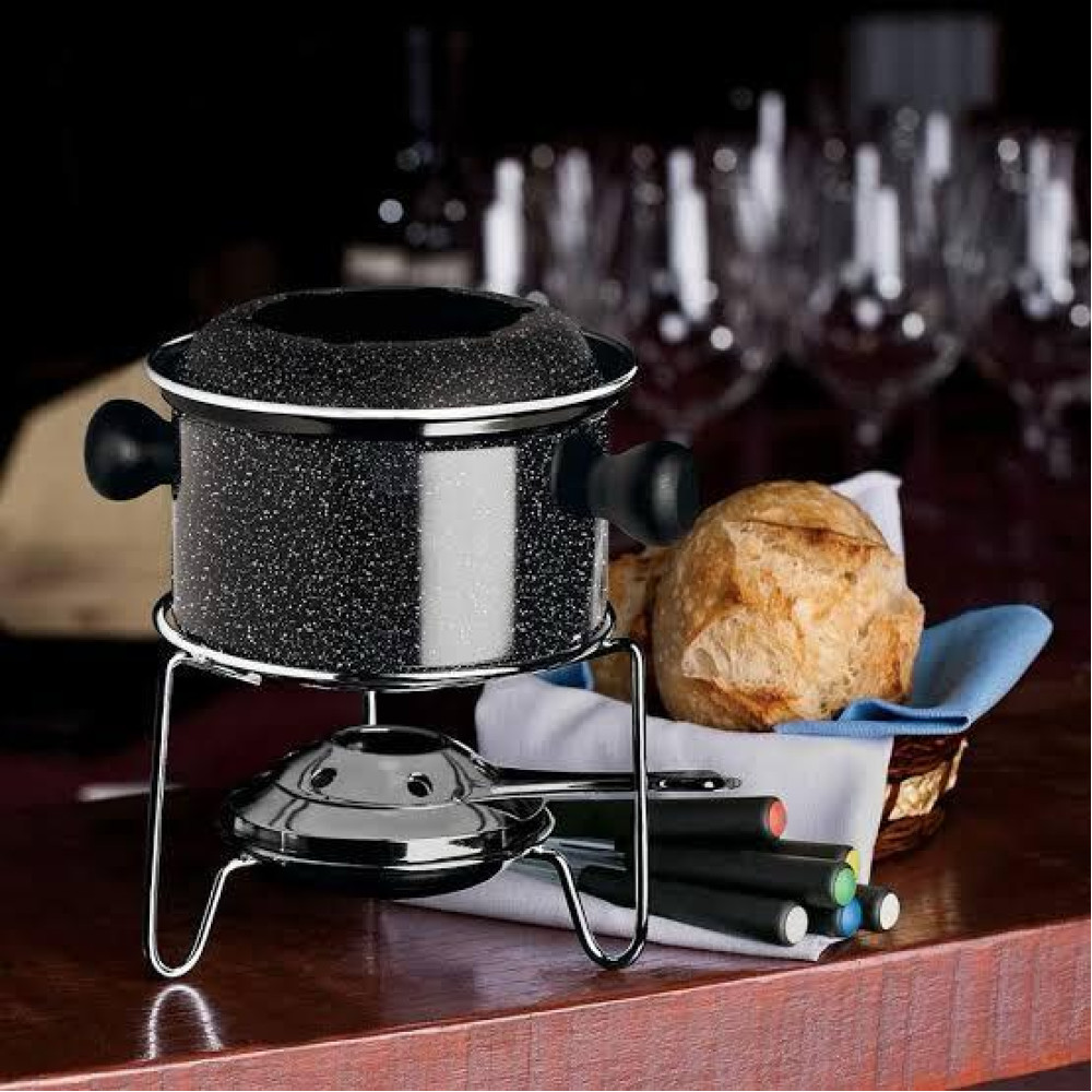 Jogo para Fondue 10 pcs.Preto Euro