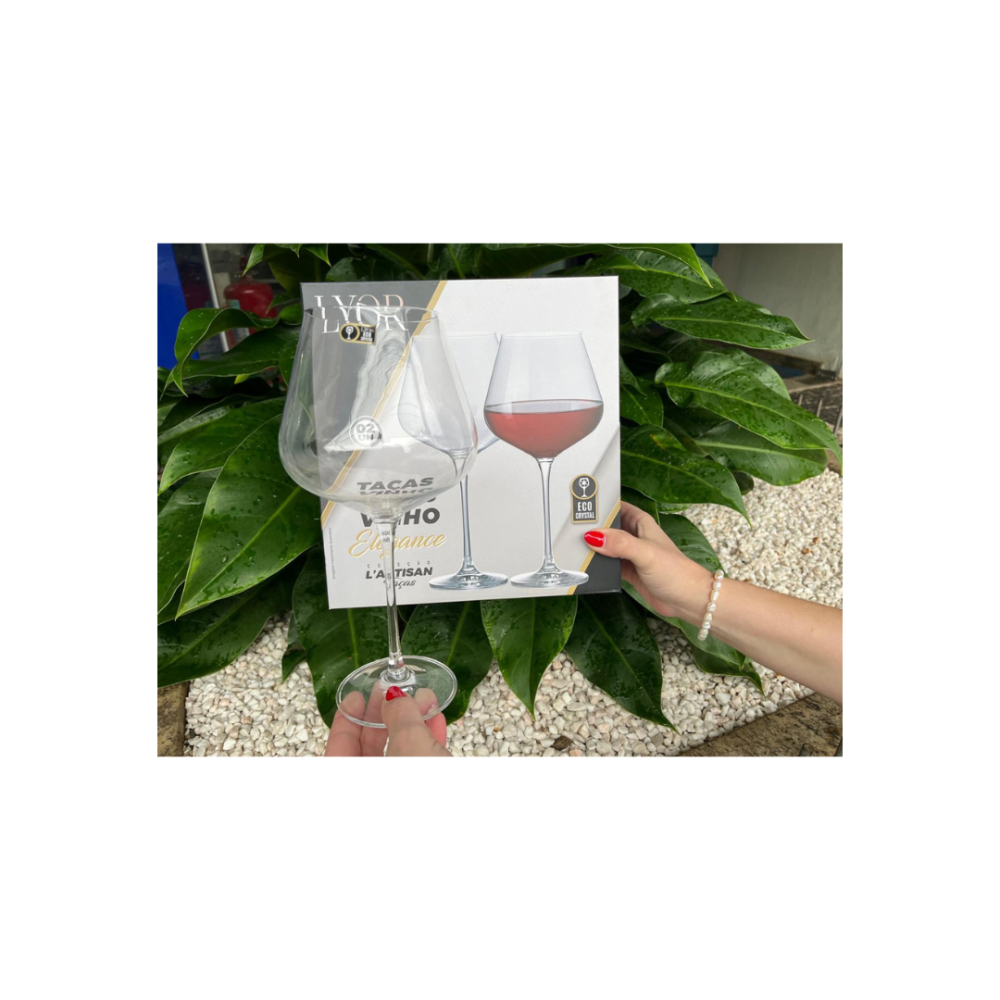 Jogo com 2 Taças para Vinho em Cristal